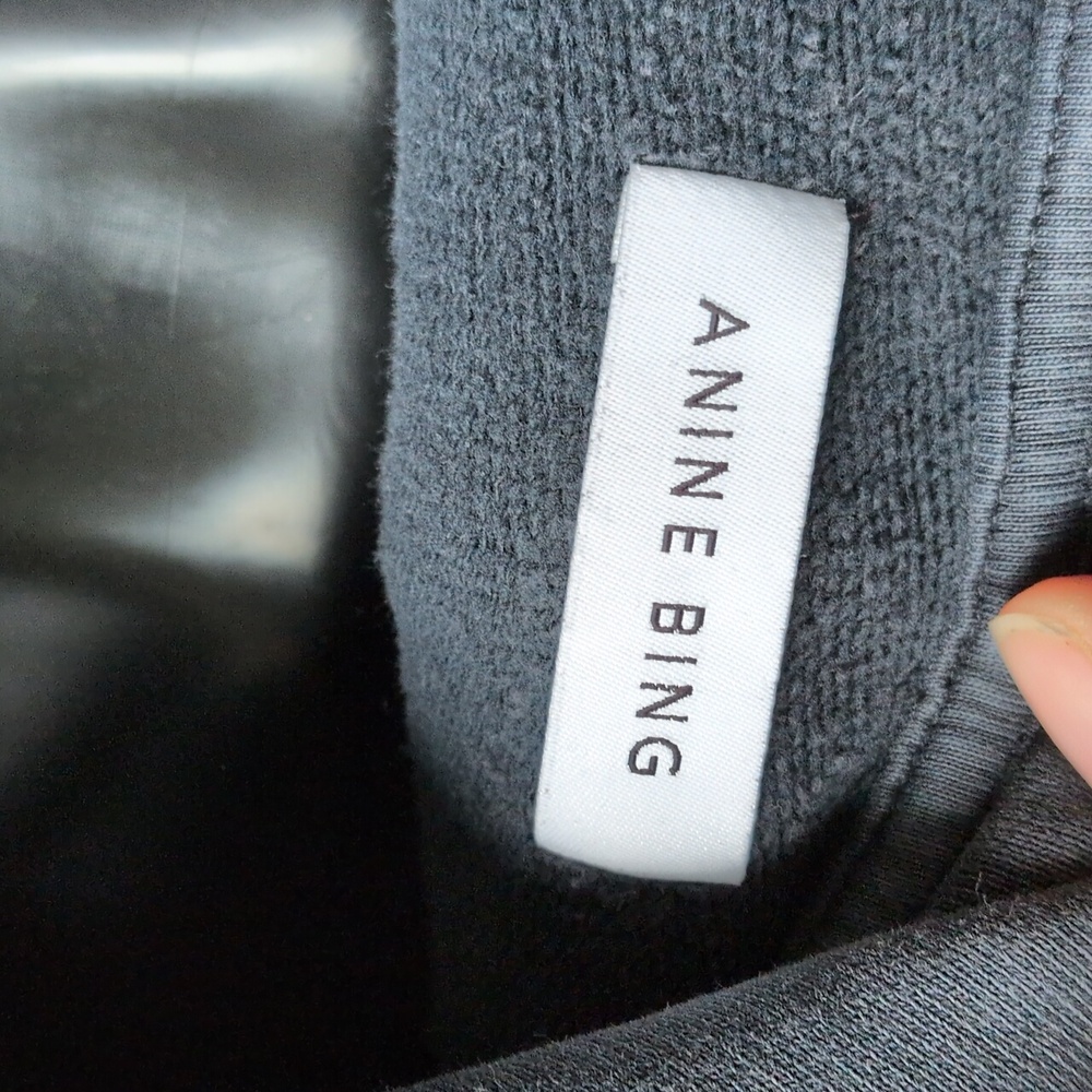 🍋✨ Anine Bing Alec Vintage Wash Hoodie In Gray Size S - Picture 6 of 7